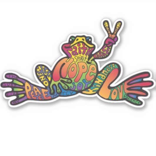 Sticker Peacefrog (Devant)