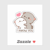 Sticker Peach Et Goma Mochi Chat, Je Vous Connais (Feuille)