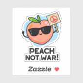 Sticker Peach Not War Fundy Fruit Pun (Feuille)