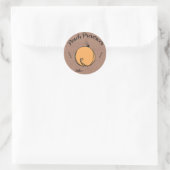 Sticker Peach Preserve avec espace pour la date (Sac)