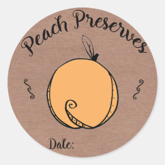 Sticker Peach Preserve avec espace pour la date