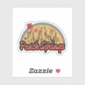 Sticker Peach Springs, Arizona (Feuille)
