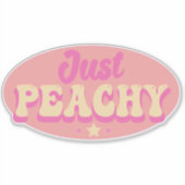 Sticker Peacht mignon rose et pêche (Devant)