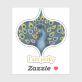 Sticker Peacock Chic personnalisé (Feuille)