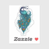Sticker Peacock Feathers (Feuille)