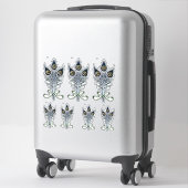 Sticker Peacock Feathers Art Design Vintage (Sur valise)