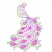 Sticker Peacock III rose (Devant)
