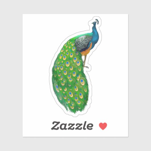 Sticker Peacock Small (Feuille)