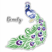 Sticker Peacock's Beauty 2 (Devant)