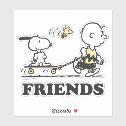 Sticker PEANUTS | Amis Patinage (Feuille)