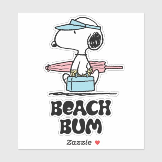 Sticker PEANUTS | Beach Bum Snoopy (Feuille)