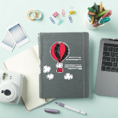 Sticker PEANUTS | Bois En Ballon À Air Chaud (Couverture iPad)
