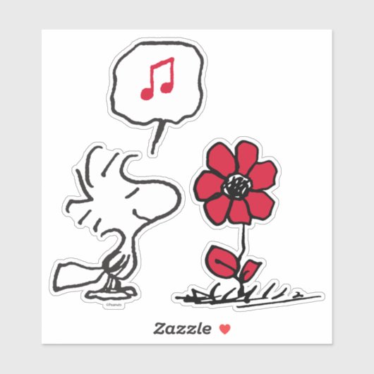 Sticker PEANUTS | Fleur bois (Feuille)