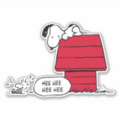 Sticker PEANUTS | Snoopy & Woodstock Rouge & Noir (Devant)