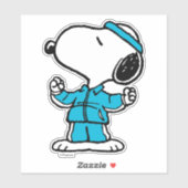 Sticker Peanuts Snoopy Workout Actif (Feuille)