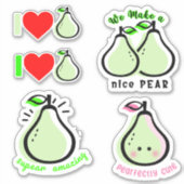 Sticker Pear Fun Pun Motivant Des Mots Encourageants (Devant)