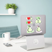 Sticker Pear Fun Pun Motivant Des Mots Encourageants (Ordinateur portable sur le bureau)