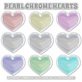 Sticker Pearl Chrome Coeurs (Devant)