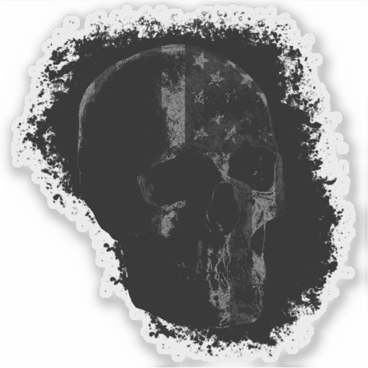 Sticker PEAU DE PATRIOT gris noir (Devant)