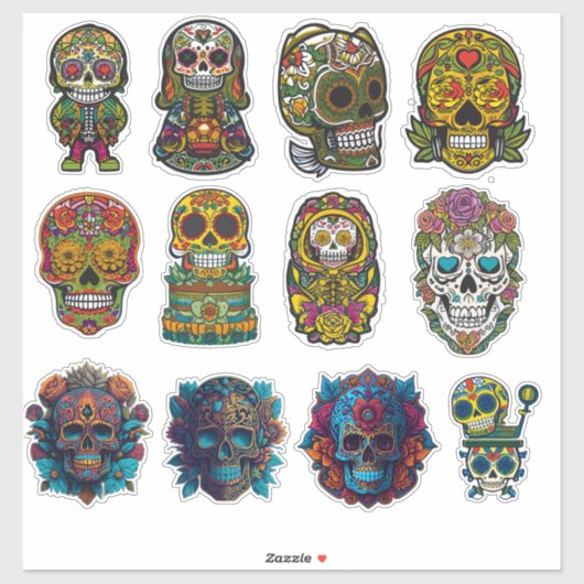 Sticker Peau de sucre Art 12 pièce Pack traditionnel (Feuille)