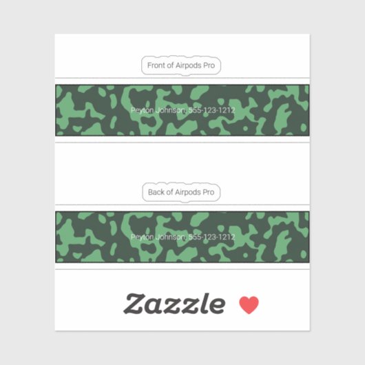 Sticker Peau décorative Coque Airpods Pro - Camouflage (Feuille)