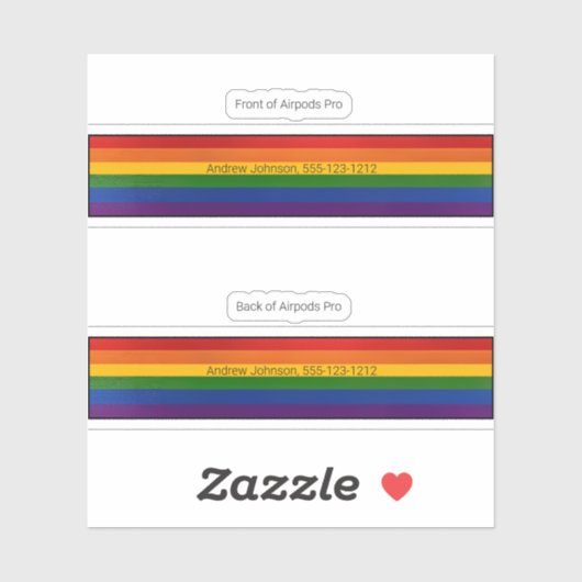 Sticker Peau décorative Coque Airpods Pro - Fierté (Feuille)