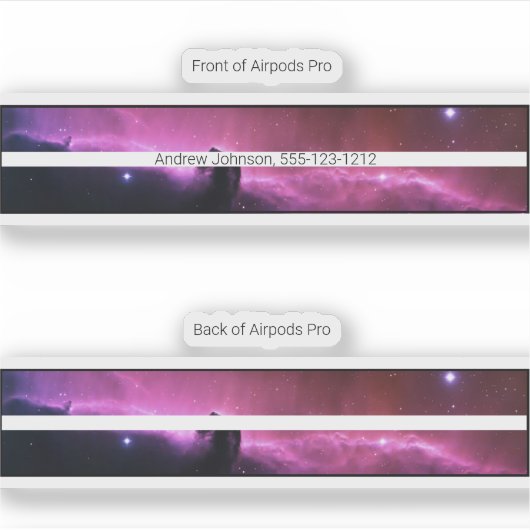 Sticker Peau décorative Coque Airpods Pro - Nebula (Devant)