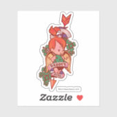 Sticker PEBBLES™ Fille de papa (Feuille)