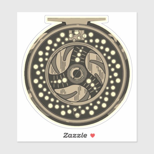 Sticker Pêche à la mouche 6" Art pêcheur pêcheur pêcheur (Feuille)