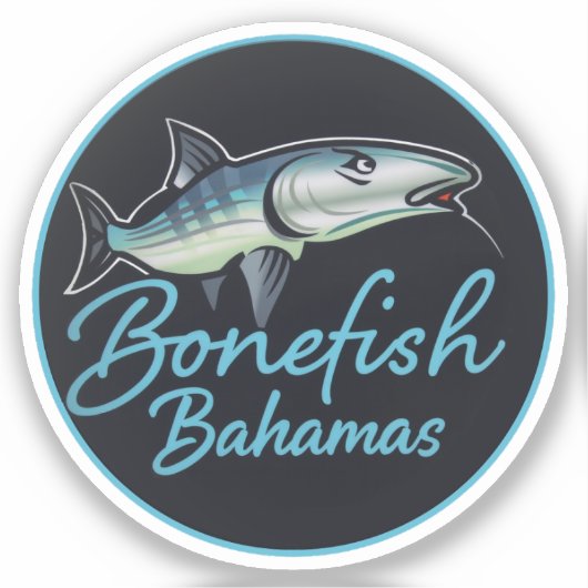Sticker pêche à l'os bahamas (Recto)