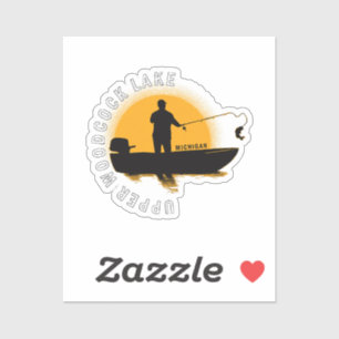 Sticker Pêche au lac Michigan