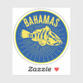 Sticker Pêche Bahamas Fisherman Diver Plongée Grouper (Feuille)