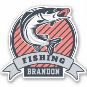 Sticker PÊCHE DE Nom Personnalisé