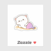 Sticker Pêche Et Chat Goma Mochi (Feuille)