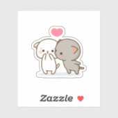 Sticker Pêche Et Chat Goma Mochi (Feuille)