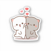 Sticker Pêche Et Chat Goma Mochi (Devant)