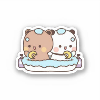 Sticker Pêche Et Ours Goma Mochi