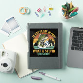 STICKER PÊCHER OU NE PAS PÊCHER (Couverture iPad)