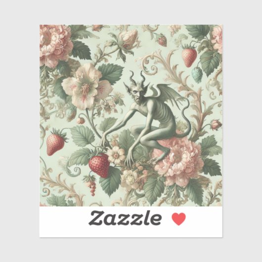 Sticker Péchés fraises - gothique baroque (Feuille)