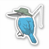 Sticker Pêcheur pêche pêche canne à pêche (Devant)