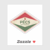 Sticker Pecs Hongrie Vintage (Feuille)