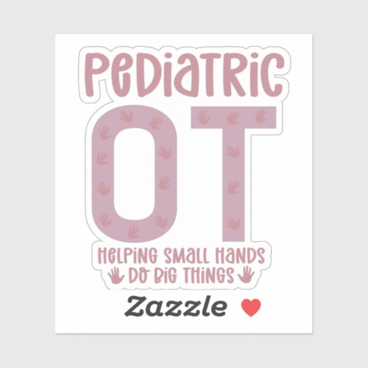 Sticker Pediatric OT ergothérapeute OT Dons (Feuille)