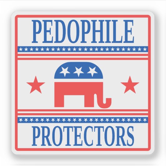Sticker Pedo Protectors, Funny Anti-Trump Epstein (Devant)