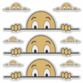 Sticker Peeer Cartoon Visage Contour Coupe (Devant)