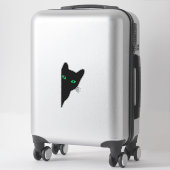 Sticker Peeking-Cat-Silhouette-Décal-Carnet-Ordinateur Por (Sur valise)