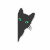 Sticker Peeking-Cat-Silhouette-Décal-Carnet-Ordinateur Por (Devant)