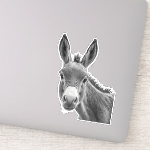 Sticker Peeking Donkey Funny