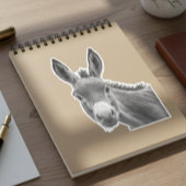 Sticker Peeking Donkey Funny