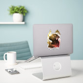 Sticker Pegatina de vinilo (Ordinateur portable sur le bureau)