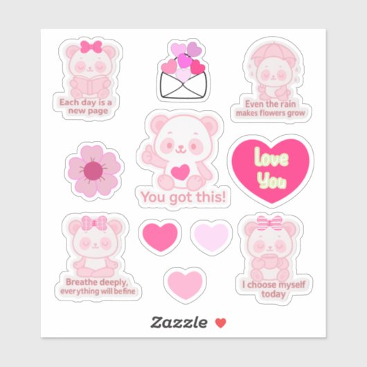 Sticker Pegatina de Vinilo Panda (Feuille)